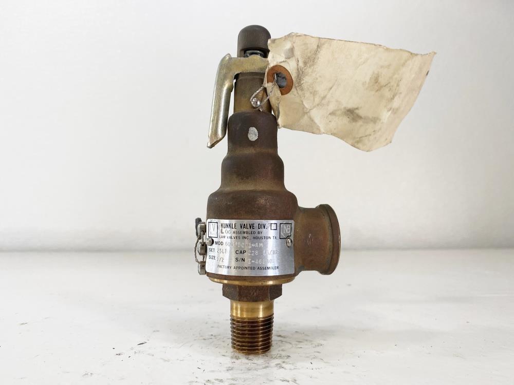 Kunkle 1/2" x 3/4" NPT 25# Bronze Relief Valve 6010DC01-AM